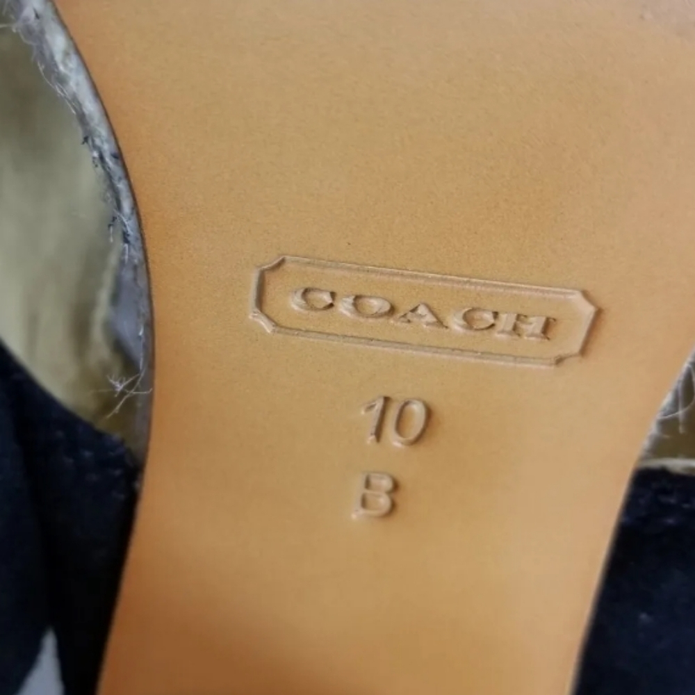 Coach Valeann Suede Leather Cork Platform Block Heel Strappy Sandal, 10,… - Picture 7 of 10
